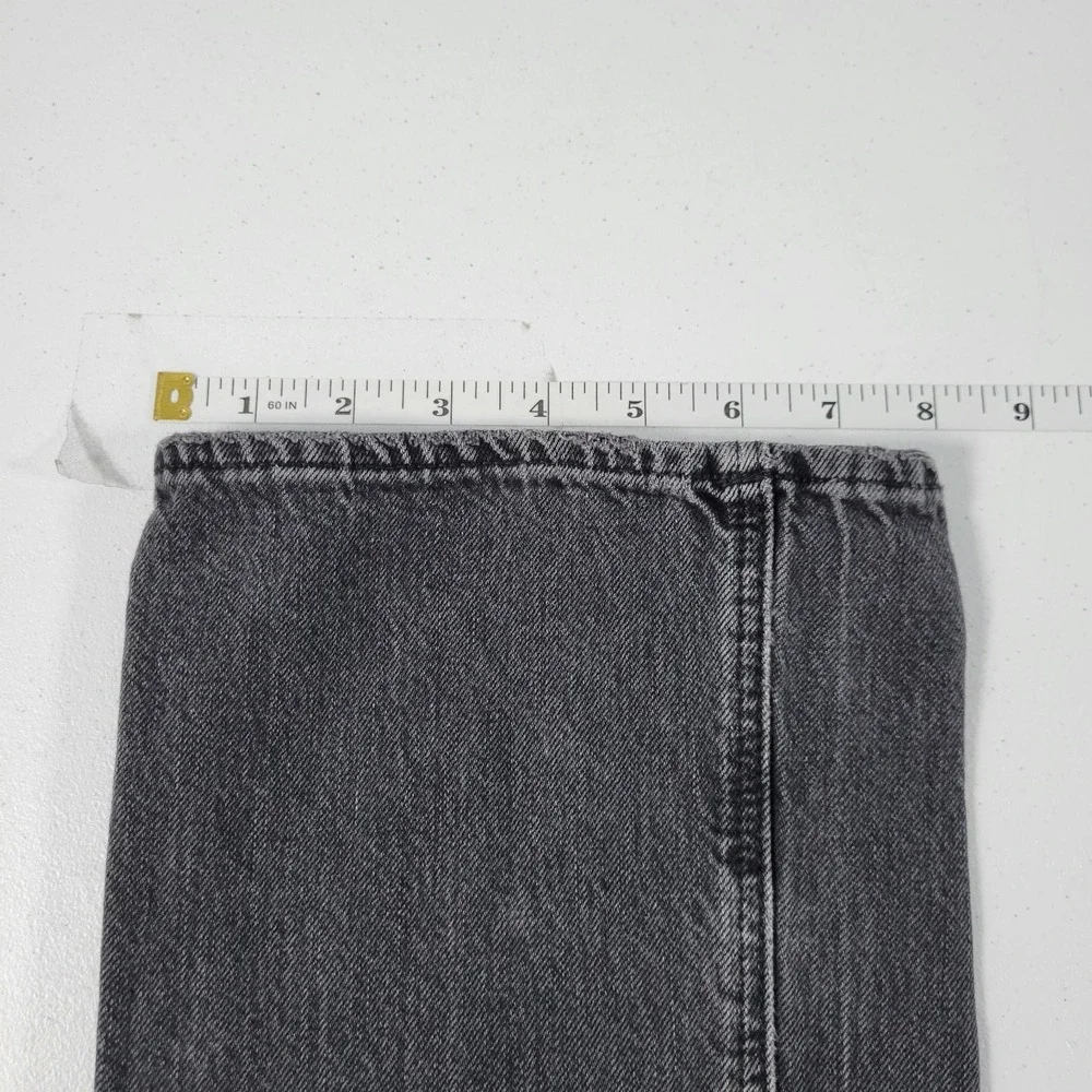 American Eagle 90s bootcut Jeans Distressed black Denim Women's Size 00 - Picture 6 of 11